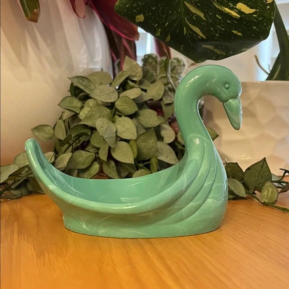 Vintage Marbled Swan Soap Dish 1970’s RARE - Picture 4 of 10